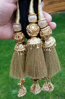 Indian punjabi pranda mehndi jagoo mirror bridal patiala paranda hair braid gg3