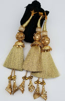 Indian punjabi pranda mehndi jagoo mirror bridal patiala paranda hair braid gg3