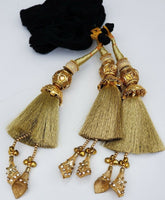 Indian punjabi pranda mehndi jagoo mirror bridal patiala paranda hair braid gg3