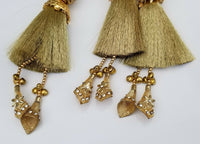 Indian punjabi pranda mehndi jagoo mirror bridal patiala paranda hair braid gg3