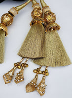 Indian punjabi pranda mehndi jagoo mirror bridal patiala paranda hair braid gg3