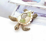 Stunning vintage look gold plated retro tortoise celebrity brooch broach pin f17