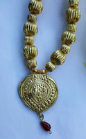 Punjabi folk cultural bhangra gidha kaintha pendant yellow thread necklace m18