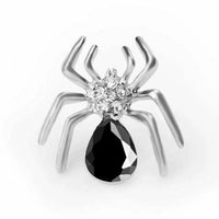 Vintage look silver plated spider brooch suit coat broach lapel pin collar ggg73