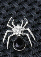 Vintage look silver plated spider brooch suit coat broach lapel pin collar ggg73