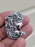 Gold or silver plated snakes head medusa lady celebrity brooch broach pin k17