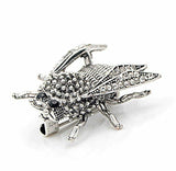 Vintage look silver plated stunning bee brooch suit coat broach collar pin b17