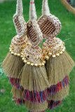 Indian punjabi pranda mehndi jagoo mirror bridal patiala paranda hair braid gg2