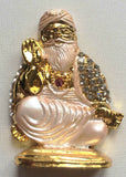 Gold plated car dashboard mantle piece sikh khalsa guru nanak statue gift os505