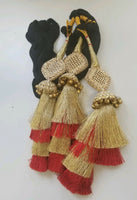 Indian punjabi pranda mehndi jagoo charms bridal patiala paranda hair braid a24