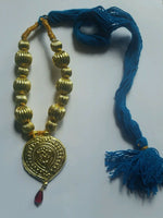 Punjabi folk cultural bhangra gidha kaintha pendant turquoise thread necklace n3