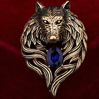 Stunning vintage look gold plated retro wolf celebrity brooch broach pin z18