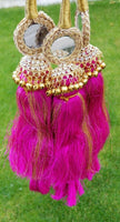 Indian punjabi pranda mehndi jagoo mirror bridal patiala paranda hair braids hh7