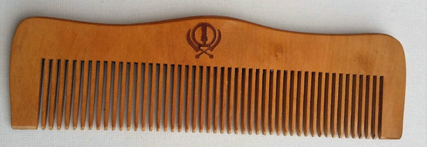 Sikh kanga khalsa singh wooden comb premium quality khanda print wooden comb nn1