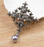 Stunning vintage look silver plated king cross celebrity brooch broach pin b49w