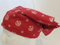 Sikh punjabi singh kaur maroon khalsa khandas bandana head wrap gear rumal za3