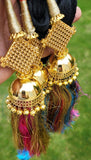 Indian punjabi parandi mehndi jaago mirror bridal patiala paranda hair braid mgd