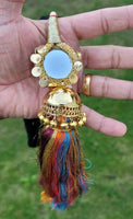 Indian punjabi parandi mehndi jaago mirror bridal patiala paranda hair braid mgb