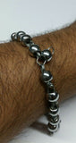 Chrome plated steel meditation praying beads talisman sikh simarna bracelet f4