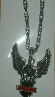 Stunning silver plated protection amulet sikh legend baaz talisman hawk pendant