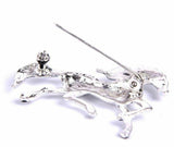 Stunning vintage look silver plated retro horse celebrity brooch broach pin z19