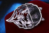 Stunning vintage look silver plated retro wolf celebrity brooch broach pin z17