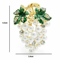 Vintage look gold plated grapes bunch brooch suit coat broach pin pendant z27