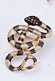 Stunning gold plated vintage look classic snake christmas brooch cake pin n5 new