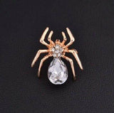 Vintage look gold plated spider brooch suit coat broach lapel pin collar s7