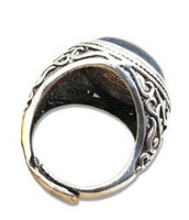 Silver plated good luck charm evil eye protection ring prague astronomical clock