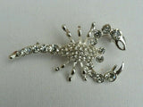 Talisman protection silver plated scorpion brooch star sign cake pin birth sign
