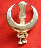 Sarbloh chand tora hand made punjabi sikh singh kaur khanda pin brooch gift bbb1