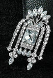 Stunning vintage look silver plated king royal celebrity brooch broach pin b49t