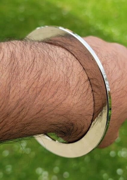 Sikh chakri kara stainless steel smooth bracelet new kada singh kaur bangle q1a