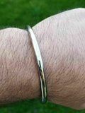 Stainless steel smooth brass line sikh singh kaur khalsa kara kada bracelet v2