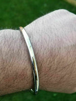 Stainless steel smooth brass line sikh singh kaur khalsa kara kada bracelet v2