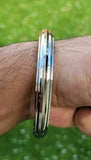Stunning stainless steel one edge kara bracelet sikh kada singh kaur bangle q1