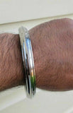 Stunning stainless steel one edge kara bracelet sikh kada singh kaur bangle q1