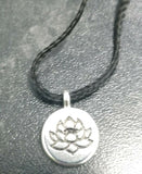 Small stunning stainless steel evil eye protection lotus hindu budha pendant ff3