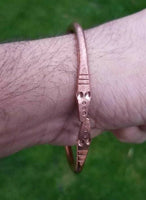 Pure copper handmade punjabi hindu sikh singh adjustable cuff healing kara i12