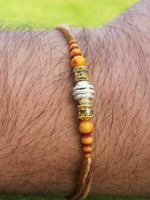 Hindu brown thread evil eye protection stunning bracelet luck talisman amulet fg