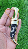 Sikh ceremonial Siri Sahib Stunning Stainless Steel Singh Kaur Kakaar Gold Black