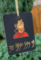 Sikh Guru Gobind Nanak Dev Car Mirror HANGER Punjabi Singh Kaur Wood Pendant GG7