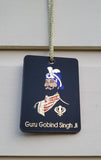 Sikh Guru Gobind Nanak Dev Car Mirror HANGER Punjabi Singh Kaur Wood Pendant GG7