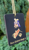 Sikh Guru Gobind Nanak Dev Car Mirror HANGER Punjabi Singh Kaur Wood Pendant GG7