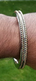 Stainless steel kara sikh twisted copper brass collar kada singh kaur bangle b12