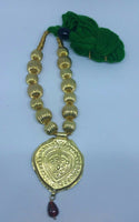 Punjabi folk cultural bhangra gidha kaintha pendant green thread necklace z5