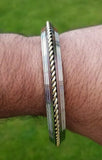 Sikh kara stainless steel twisted brass wire rope edge kada singh kaur bangle w5