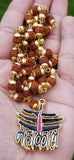Hindu sikh shiv mahakal trishul trident kavach rudraksh beads mala car hanger ll