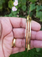 Brass Kara One Edge Gold Look Sikh Singh Bangle Kaur Khalsa kada bracelet L4 New